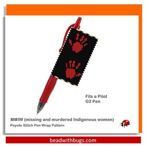 SILENCED 2: Peyote Stitch Beaded Pen Wrap by Bead with Bugs
