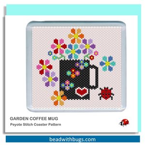 GARDEN SERIES:  Beaded Coaster Pattern Set