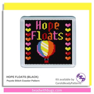 HOPE FLOATS: Peyote Stitch Beaded Coaster Pattern by Bead with Bugs