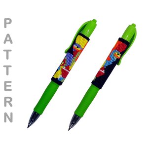 ABSTRACT ART: Peyote Stitch Beaded Pen Wrap by Bead with Bugs