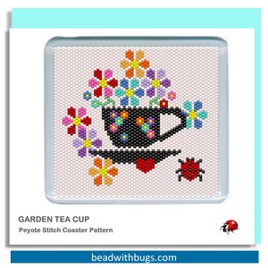 GARDEN SERIES:  Beaded Coaster Pattern Set