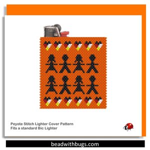 EVERY CHILD MATTERS:  Peyote Stitch Beaded Lighter Cover by Bead with Bugs