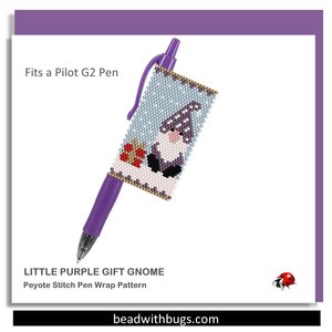 GIFT GNOMES : Peyote Stitch Beaded Pen Wrap by Bead with Bugs