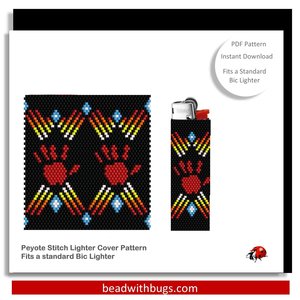 SILENCED:  Peyote Stitch Beaded Lighter Cover by Bead with Bugs