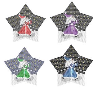 SANTA in the STARS: 3D Beaded Peyote Star Pattern by Bead with Bugs