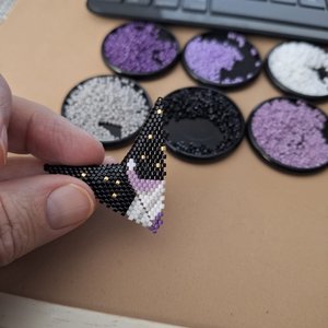 SANTA in the STARS: 3D Beaded Peyote Star Pattern by Bead with Bugs