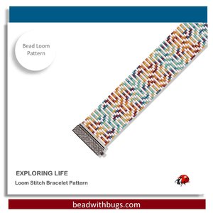 EXPLORING LIFE:  A Loom Beaded Bracelet Pattern by Bead with Bugs