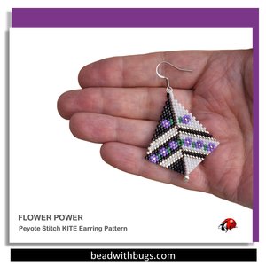 FLOWER POWER: Peyote Stitch Earring Pattern by Bead with Bugs