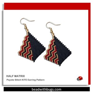 HALF MATRIX: Peyote Stitch Beading Pattern by Bead with Bugs