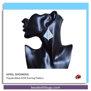 APRIL SHOWERS: Peyote Stitch Beading Pattern by Bead with Bugs