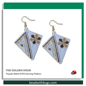 THE GOLDEN HOUR: Peyote Stitch Beading Pattern by Bead with Bugs
