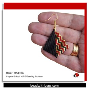 HALF MATRIX: Peyote Stitch Beading Pattern by Bead with Bugs