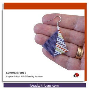 SUMMER FUN 2: Peyote Stitch Beading Pattern by Bead with Bugs
