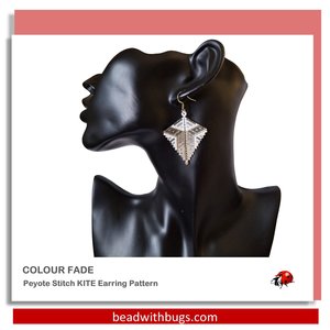 COLOUR FADE: Peyote Stitch Earring Pattern by Bead with Bugs