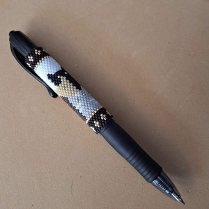 THE CATS: Peyote Stitch Beaded Pen Wrap by Bead with Bugs