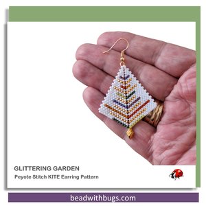 GLITTERING GARDEN: Peyote Stitch Beading Pattern by Bead with Bugs