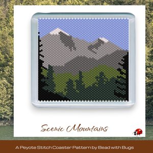 THE NATURE SERIES: Peyote Stitch Beaded Coaster Pattern by Bead with Bugs