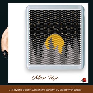 THE NATURE SERIES: Peyote Stitch Beaded Coaster Pattern by Bead with Bugs