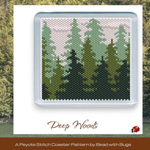 THE NATURE SERIES: Peyote Stitch Beaded Coaster Pattern by Bead with Bugs