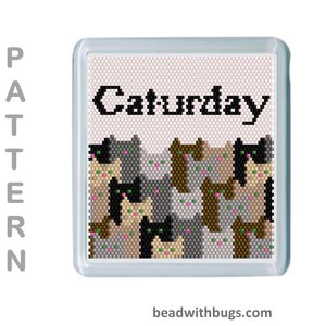 CATURDAY: Peyote Stitch Beaded Coaster Pattern by Bead with Bugs