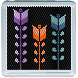 THE BOHO SET: Peyote Stitch Beaded Coaster Pattern by Bead with Bugs