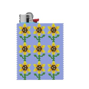 THE SUNNY SIDE:  Peyote Stitch Beaded Lighter Cover by Bead with Bugs