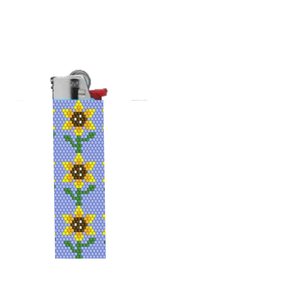 THE SUNNY SIDE:  Peyote Stitch Beaded Lighter Cover by Bead with Bugs