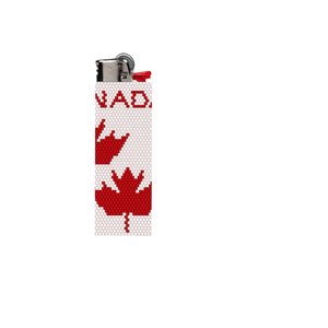 OH CANADA:  Peyote Stitch Beaded Lighter Cover by Bead with Bugs