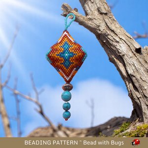 POD Beaded Pattern - Advanced Peyote Stitch in Southwestern Style