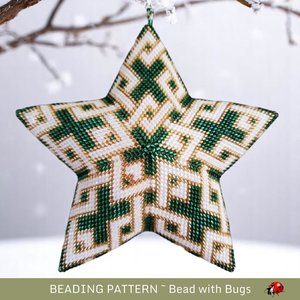 3D Beaded Star Pattern - Celtic Knot Ornament PDF Tutorial