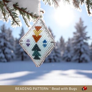 3D Peyote Stitch Beaded Pod Pattern by Bead with Bugs, Autumn Winds, Purse charm, ornament, tree decoration
