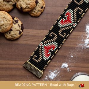 Loom Beaded Bracelet Pattern by Bead with Bugs, VICTORIAN VALENTINE, PDF