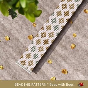 Loom Beaded Bracelet Pattern by Bead with Bugs, PRECIOUS METALS, PDF