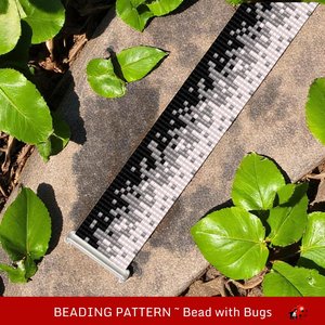 Loom Beaded Bracelet Pattern by Bead with Bugs, PARTICLES IN BLACK, pdf