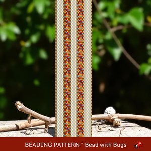 Peyote Stitch WIDE Beaded Bracelet Pattern by Bead with Bugs, Southwest Desert, PDF