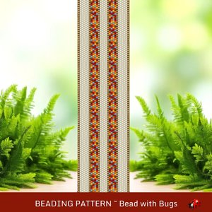 Peyote Stitch WIDE Beaded Bracelet Pattern by Bead with Bugs, Southwest Desert, PDF
