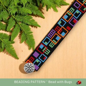 Loom Beaded Bracelet Pattern by Bead with Bugs, BOXED IN, PDF
