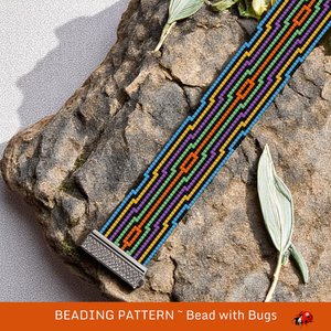 Loom Beaded Bracelet Pattern by Bead with Bugs, SWINGING SIXTIES, PDF
