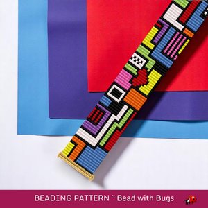 Loom Beaded Bracelet Pattern by Bead with Bugs, CIRCUS TENT, PDF