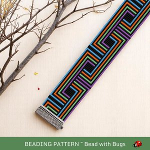 Loom Beaded Bracelet Pattern by Bead with Bugs, MIDCENTURY MODERN, PDF
