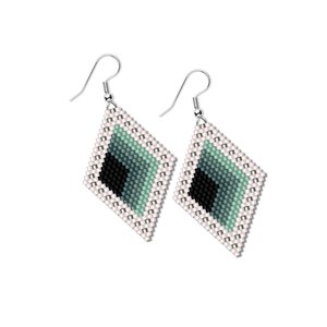 Peyote Stitch Beaded Bracelet and Earrings Pattern Set, The Abyss, PDF