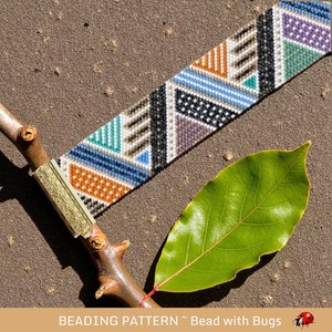 Peyote Stitch Beaded Bracelet Pattern by Bead with Bugs, October Chill, PDF Pattern
