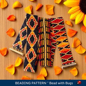 2 Drop Peyote Stitch Bracelet Pattern, SEPTEMBER MORN, PDF download