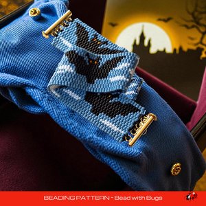 Peyote Stitch Beaded Bracelet Pattern Spooky Season, Beaded Bracelet design, PDF