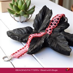 Chevron Chain Stitch Beaded Bracelet Pattern, ROSE GARDEN, PDF Full Instructions