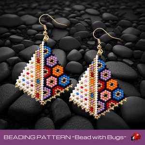 Peyote Stitch, Kite Earring Beading Pattern FOREVER YOUNG, PDF