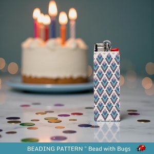 Peyote Stitch Beaded Lighter Cover, ANENOME by Bead with Bugs