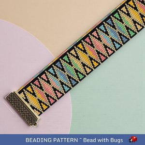 2 drop peyote stitch beaded bracelet pattern, DREAM IN COLOUR