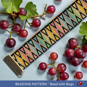 2 drop peyote stitch beaded bracelet pattern, DREAM IN COLOUR