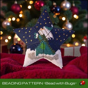 Santa in the Stars Peyote Stitch Beaded Star Pattern